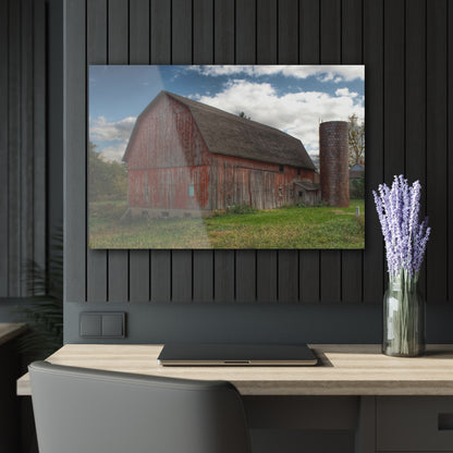 U R There Photography Baldwin Road Red Rustic Farmhouse Acrylic Wall Print