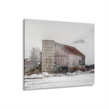 U R There Photography Babcock Road Grey Rustic Farmhouse Acrylic Wall Print