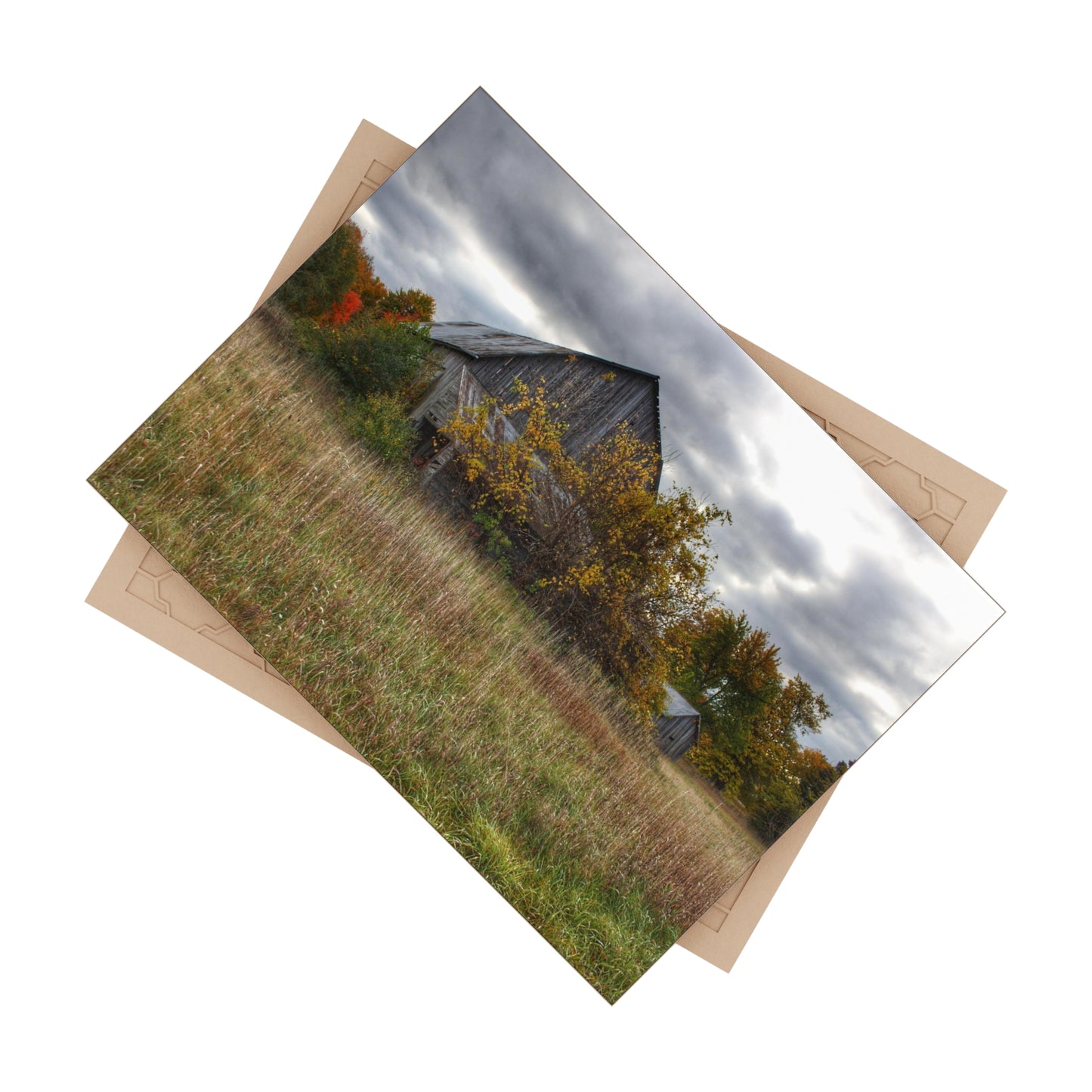 U R There Photography Church Road Grey V Rustic Farmhouse Decorative Ceramic Tile