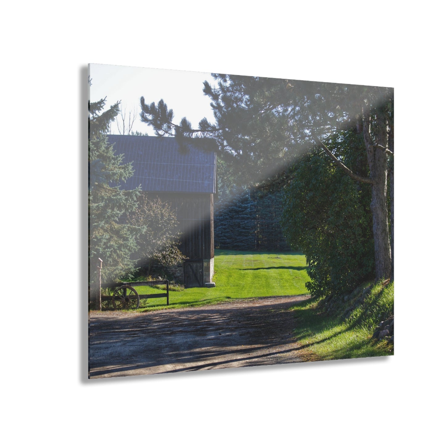 U R There Photography Hosner Road Hidden Grey Rustic Farmhouse Acrylic Wall Print