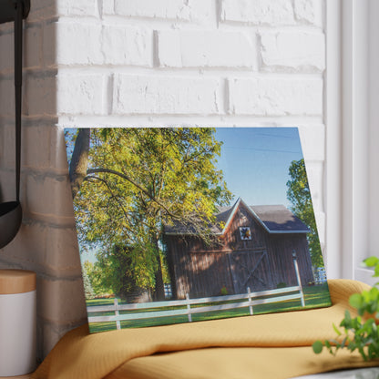 U R There Photography Hunters Creek Quilted I Rustic Farmhouse Tempered-Glass Cutting Board