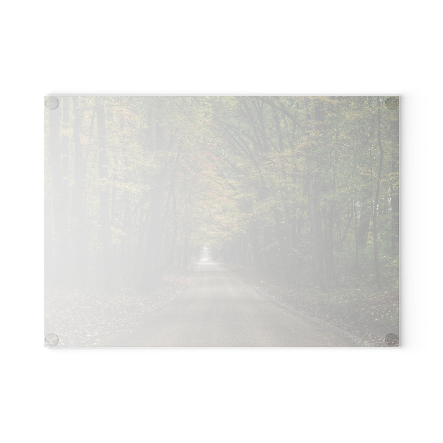U R There Photography Country Roads in Dryden IV Rustic Farmhouse Tempered-Glass Cutting Board