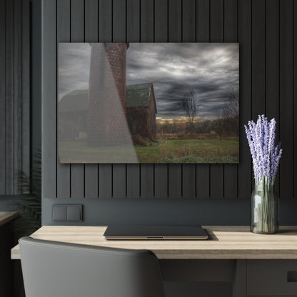 U R There Photography Pero Lake Road Grey II Rustic Farmhouse Acrylic Wall Print