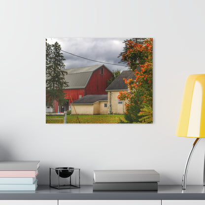 U R There Photography Farnsworth Road Red II Rustic Farmhouse Acrylic Wall Print