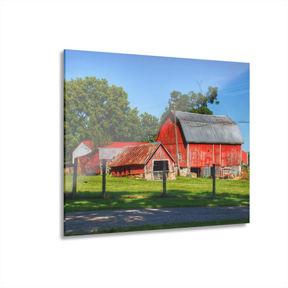 U R There Photography Frances Road Reds I Rustic Farmhouse Acrylic Wall Print