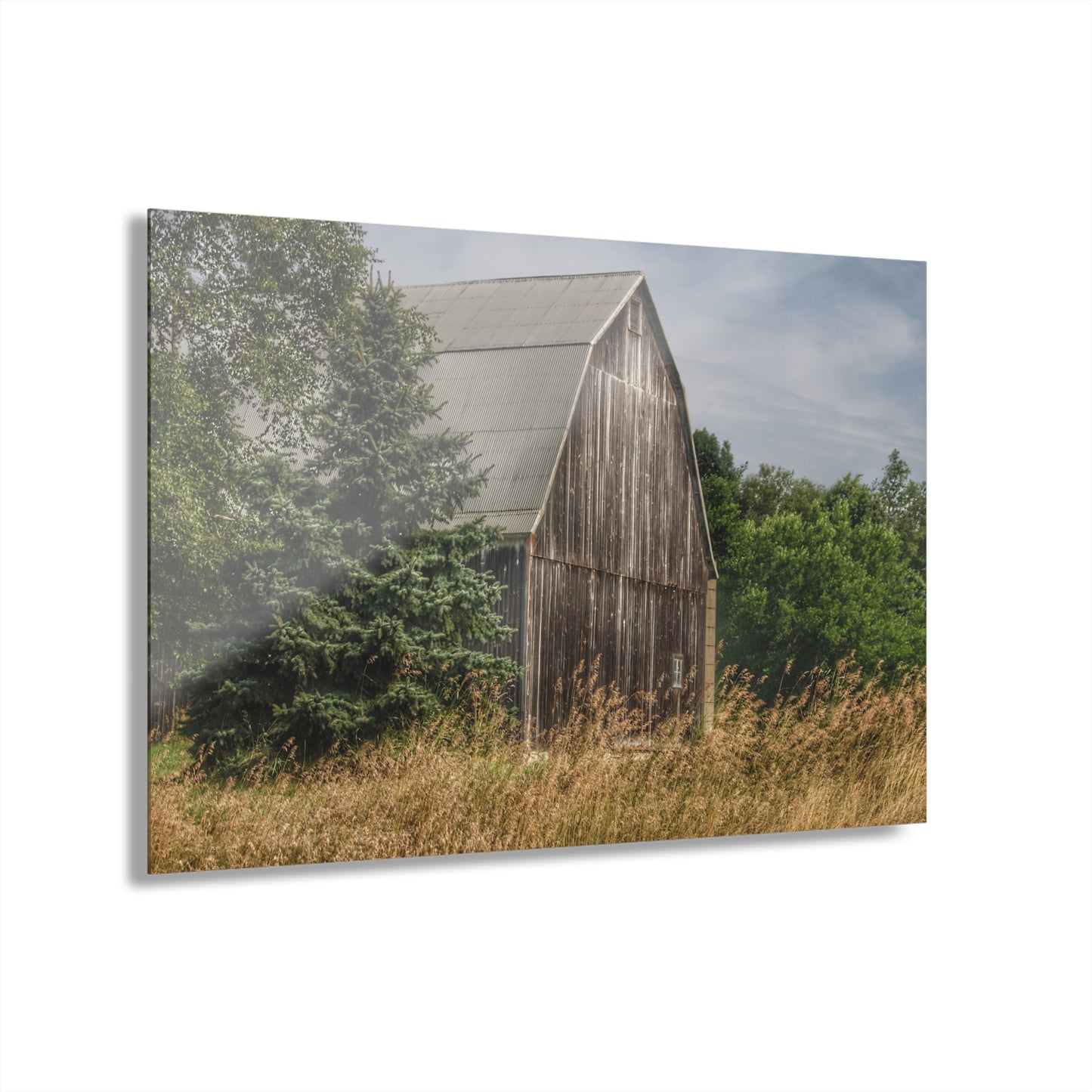 U R There Photography Seymour Lake Road Hidden Grey Rustic Farmhouse Acrylic Wall Print