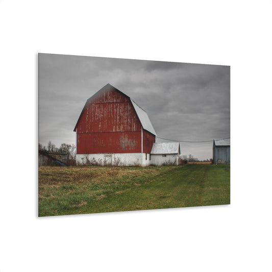 U R There Photography Mills Road Red I Rustic Farmhouse Acrylic Wall Print