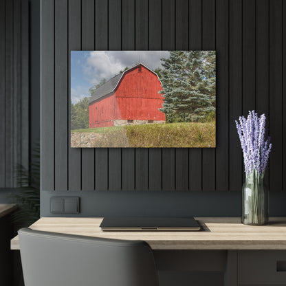 U R There Photography Oxford Baldwin Red Rustic Farmhouse Acrylic Wall Print