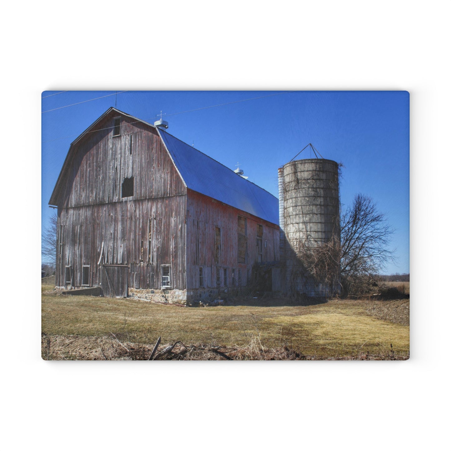 Barn Boutique Rustic Tempered-Glass Cutting Board| North Irish Road Red I