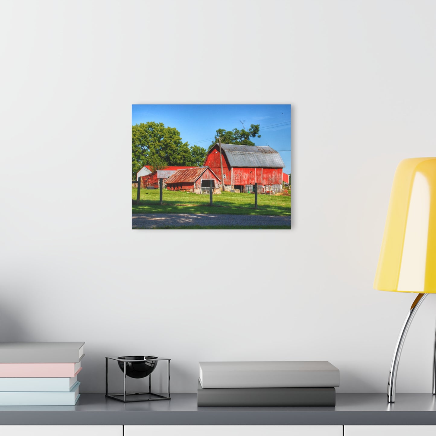 U R There Photography Frances Road Reds I Rustic Farmhouse Acrylic Wall Print