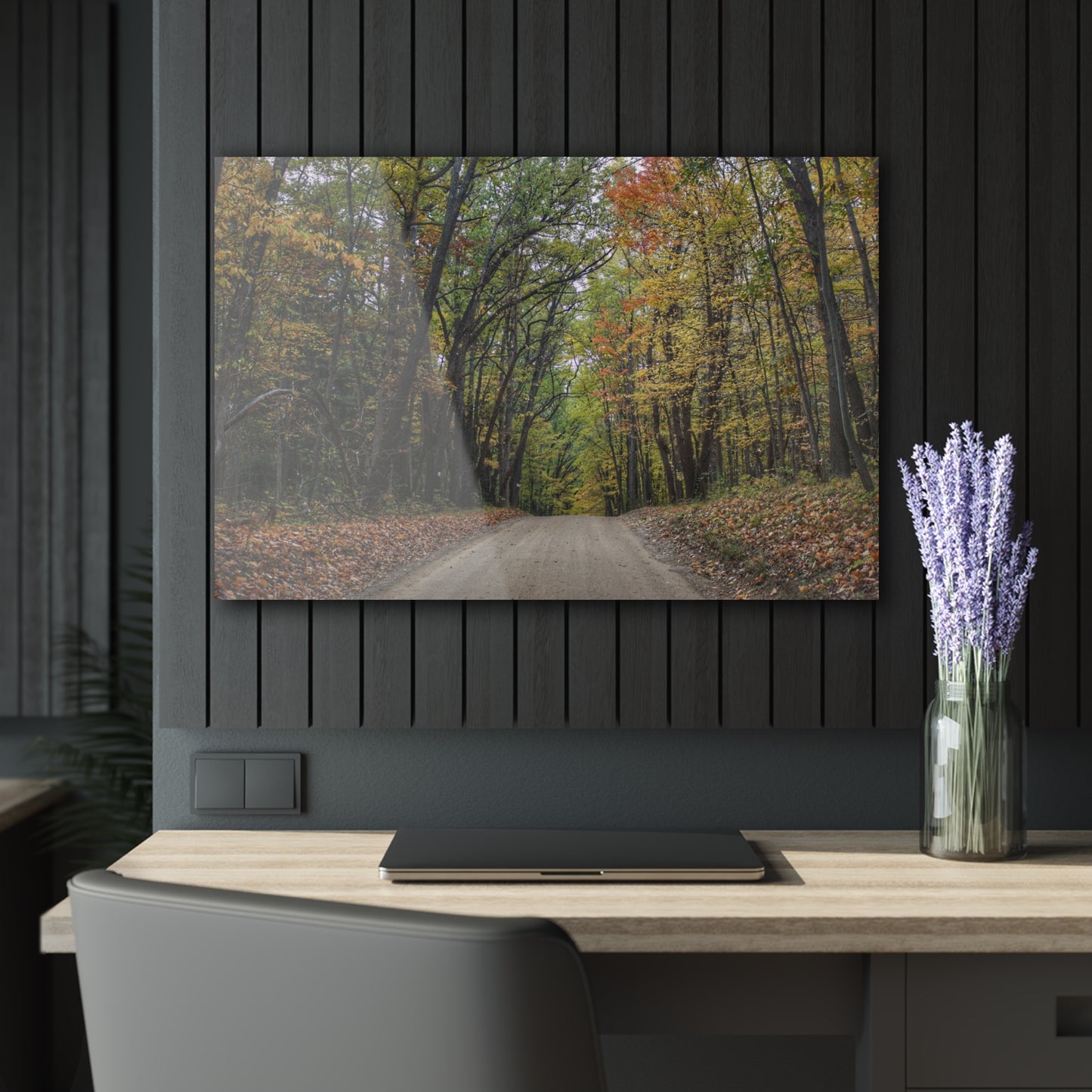 U R There Photography Country Roads in Dryden III Rustic Farmhouse Acrylic Wall Print
