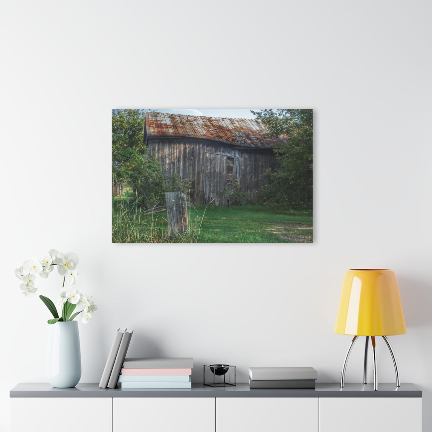 U R There Photography Rusted Grey Rustic Farmhouse Acrylic Wall Print