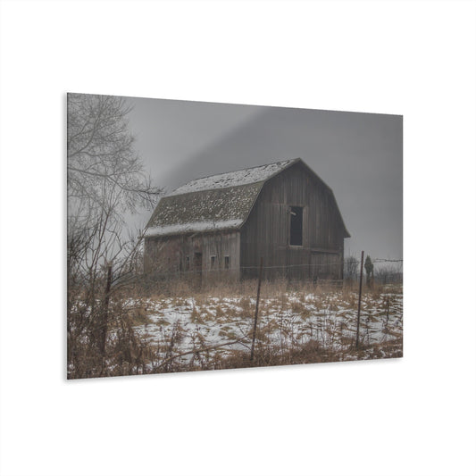 U R There Photography South Kirk Road Grey Rustic Farmhouse Acrylic Wall Print