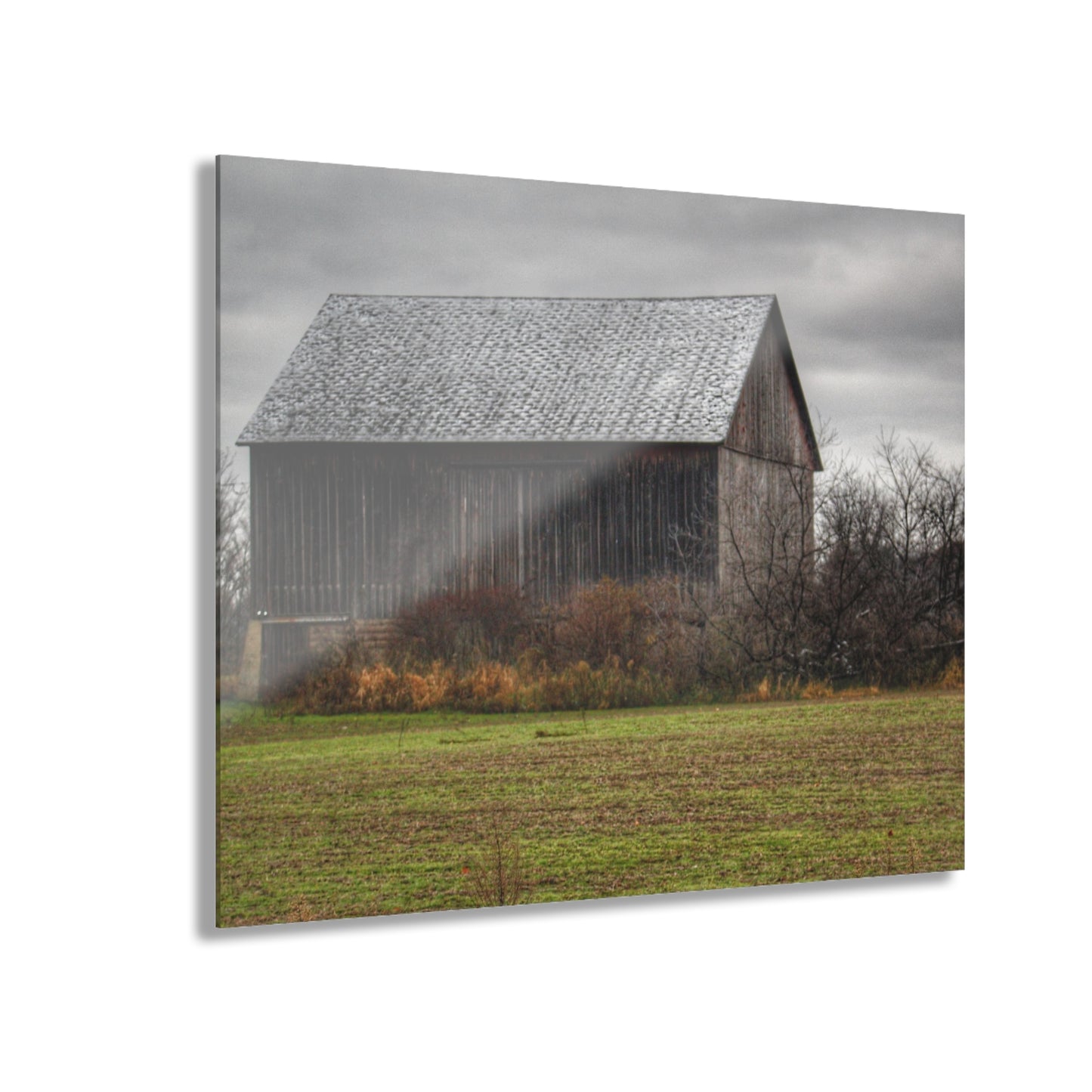 U R There Photography Brown City Road Grey Rustic Farmhouse Acrylic Wall Print