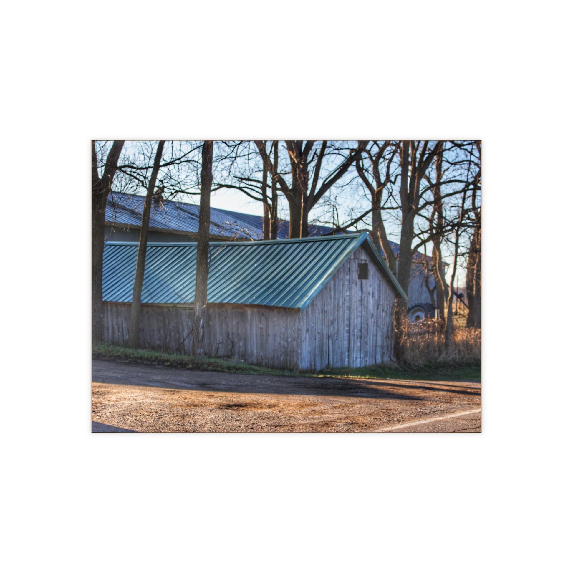 U R There Photography Baldwin Roadside Shack Rustic Farmhouse Decorative Ceramic Tile 6" × 8" Glossy