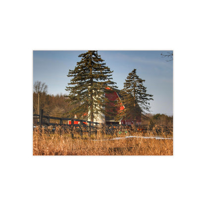 U R There Photography Blood Road Red I Rustic Farmhouse Decorative Ceramic Tile
