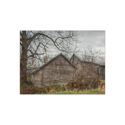 U R There Photography Bowers Road Greys II Rustic Farmhouse Decorative Ceramic Tile