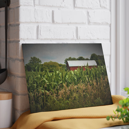 U R There Photography July Corn Rustic Farmhouse Tempered-Glass Cutting Board