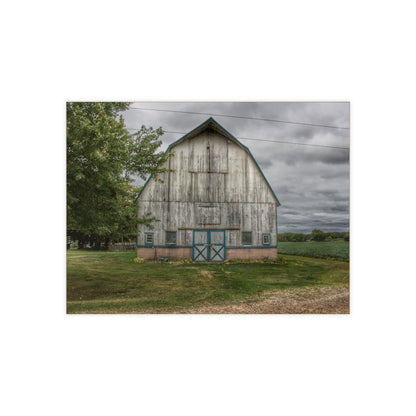 U R There Photography Bristol Road White I Rustic Farmhouse Decorative Ceramic Tile 6" × 8" Glossy