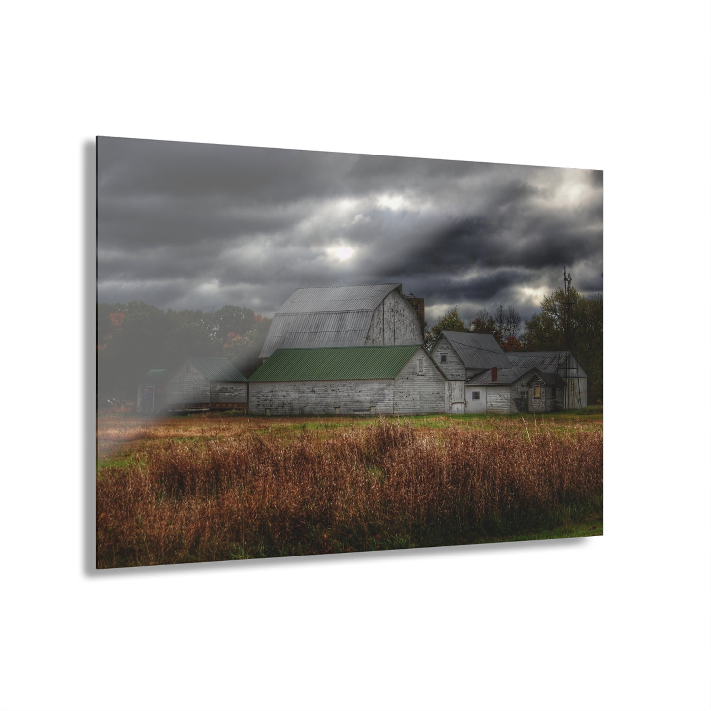 U R There Photography Farnsworth Road White Rustic Farmhouse Acrylic Wall Print