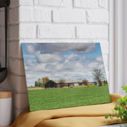 U R There Photography Rescue Road Rusted Shack Rustic Farmhouse Tempered-Glass Cutting Board