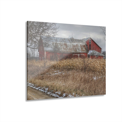 U R There Photography Edward Road Reds Rustic Farmhouse Acrylic Wall Print