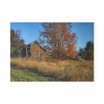 U R There Photography Clothier Road Grey Rustic Farmhouse Tempered-Glass Cutting Board