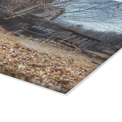 U R There Photography Hagerman Hidden Rustic Farmhouse Tempered-Glass Cutting Board