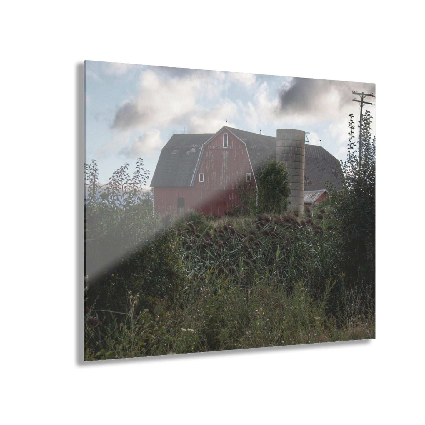 U R There Photography Greenwood Road Red II Rustic Farmhouse Acrylic Wall Print