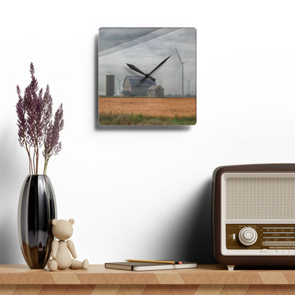 Rustic Farmhouse Wall Clock featuring Pinabog Greys