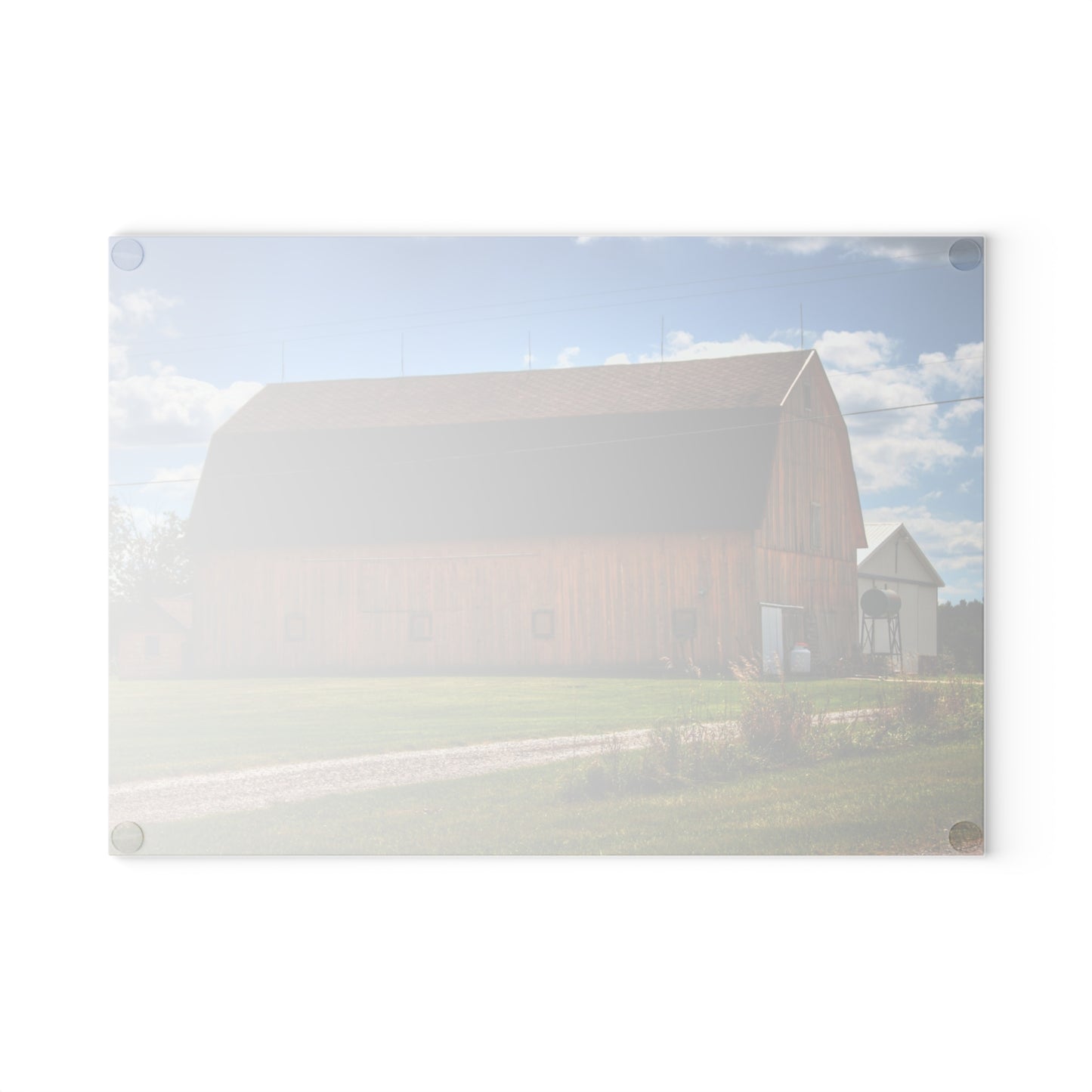 U R There Photography Bristol Gold Rustic Farmhouse Tempered-Glass Cutting Board