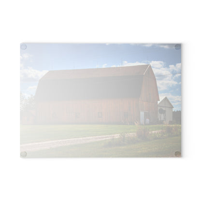 U R There Photography Bristol Gold Rustic Farmhouse Tempered-Glass Cutting Board