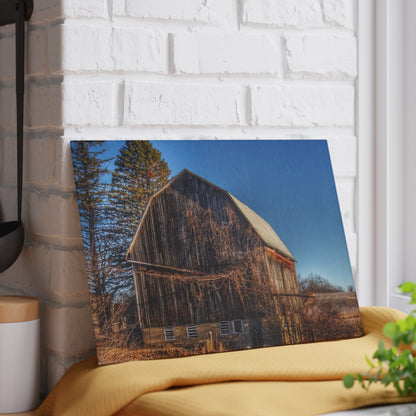 U R There Photography Newark Road Brown Beauty Rustic Farmhouse Tempered-Glass Cutting Board
