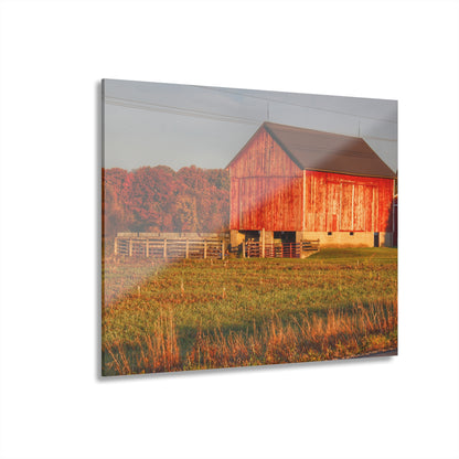 U R There Photography Lake Pleasant Corral Red II Rustic Farmhouse Acrylic Wall Print