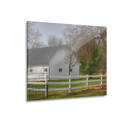 U R There Photography Collins Road White Rustic Farmhouse Acrylic Wall Print