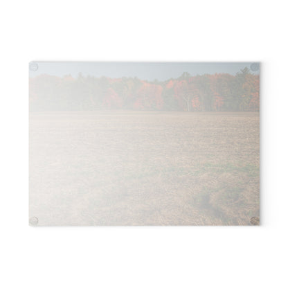 U R There Photography Fall on Murphy Lake III Rustic Farmhouse Tempered-Glass Cutting Board