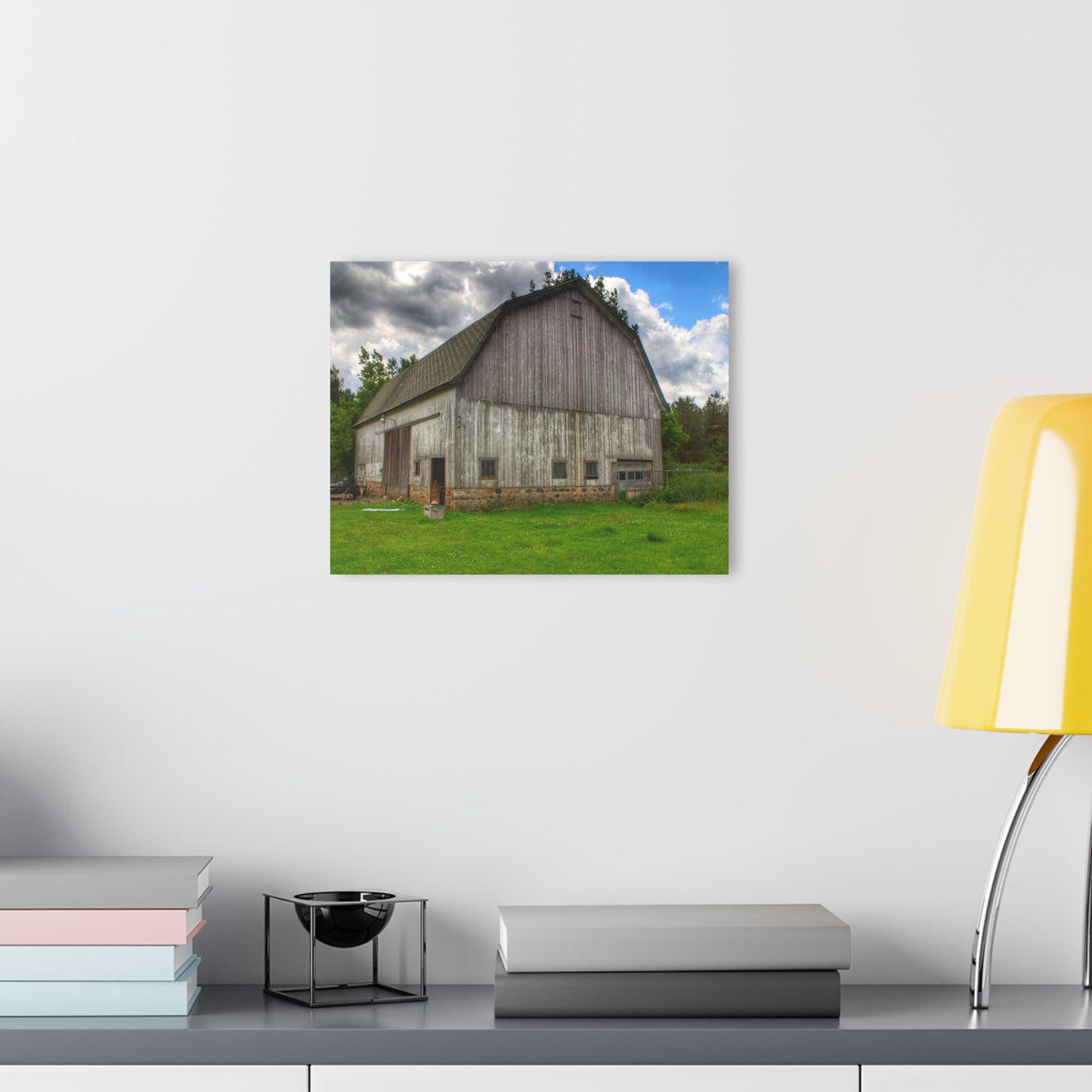 U R There Photography Fieldstone Grey Rustic Farmhouse Acrylic Wall Print