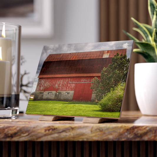 U R There Photography Big Rusted Red Rustic Farmhouse Decorative Ceramic Tile