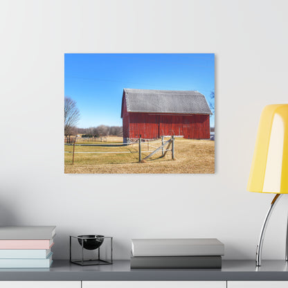 U R There Photography Phillips Road Red Rustic Farmhouse Acrylic Wall Print