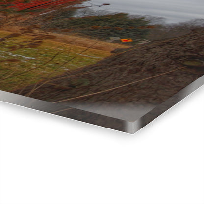 U R There Photography Johnsonmill Road Hidden Red Rustic Farmhouse Acrylic Wall Print