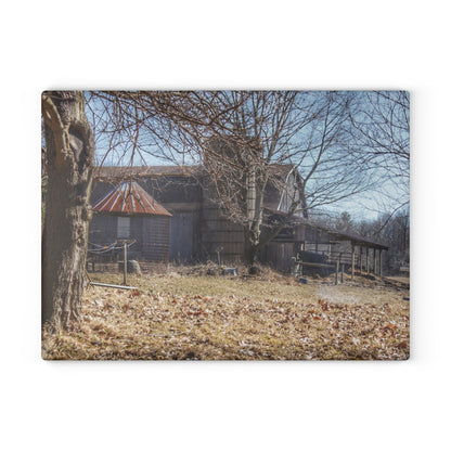 U R There Photography Hagerman Hidden Rustic Farmhouse Tempered-Glass Cutting Board