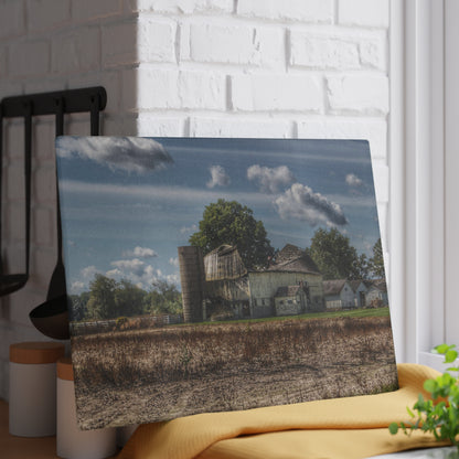 U R There Photography Sutton Road End of Days Rustic Farmhouse Tempered-Glass Cutting Board