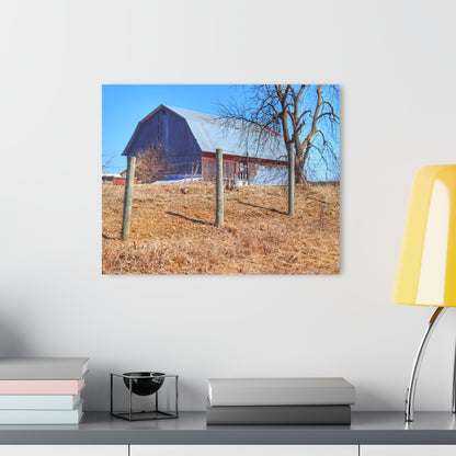 U R There Photography Marathon Haybarn on the Hill II Rustic Farmhouse Acrylic Wall Print