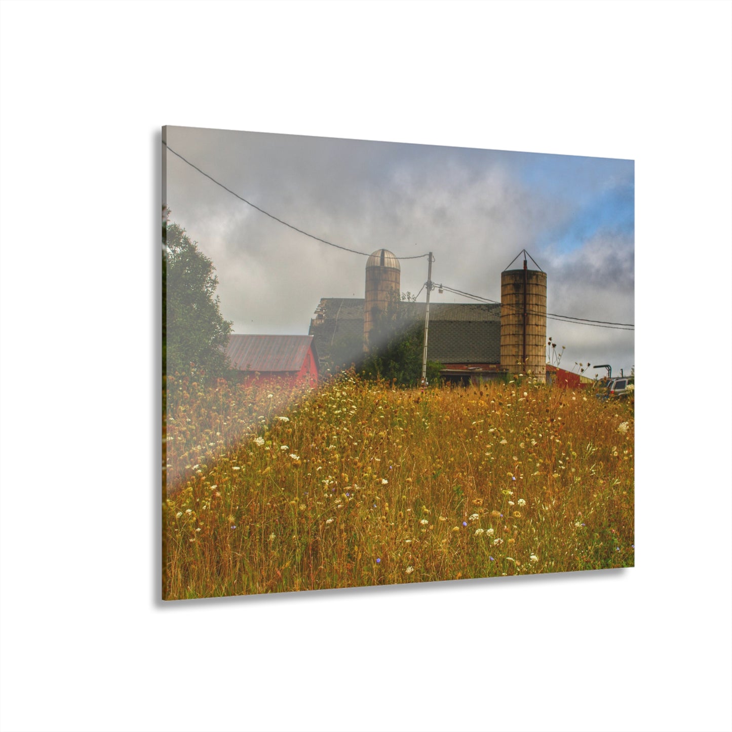 U R There Photography Brown Road Hidden Reds Rustic Farmhouse Acrylic Wall Print