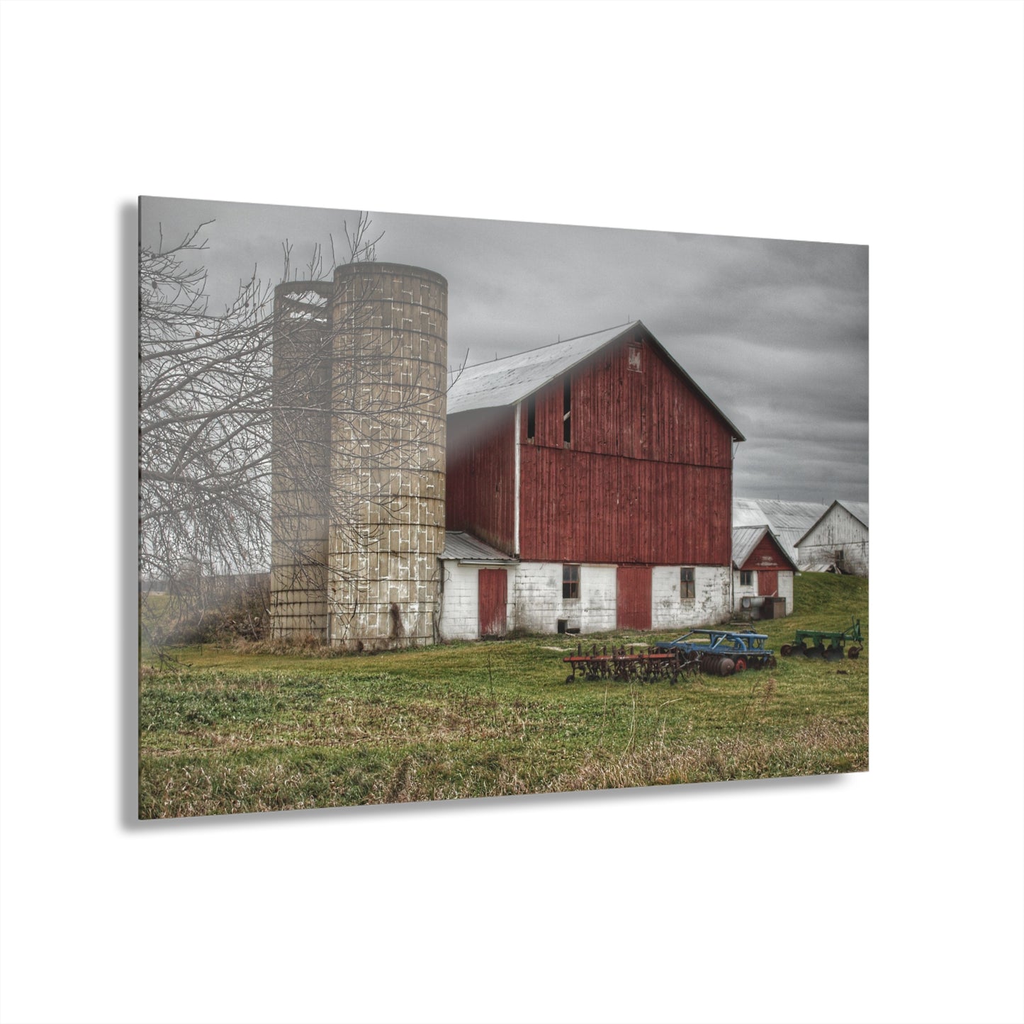 Fostoria Red I Rustic Farmhouse Acrylic Wall Print