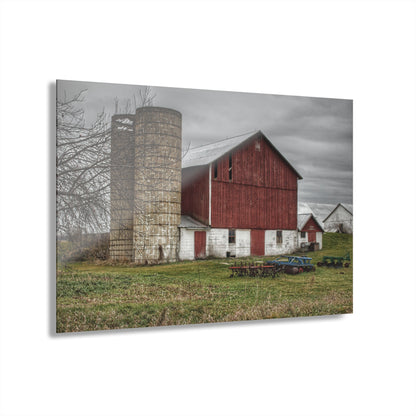 Fostoria Red I Rustic Farmhouse Acrylic Wall Print