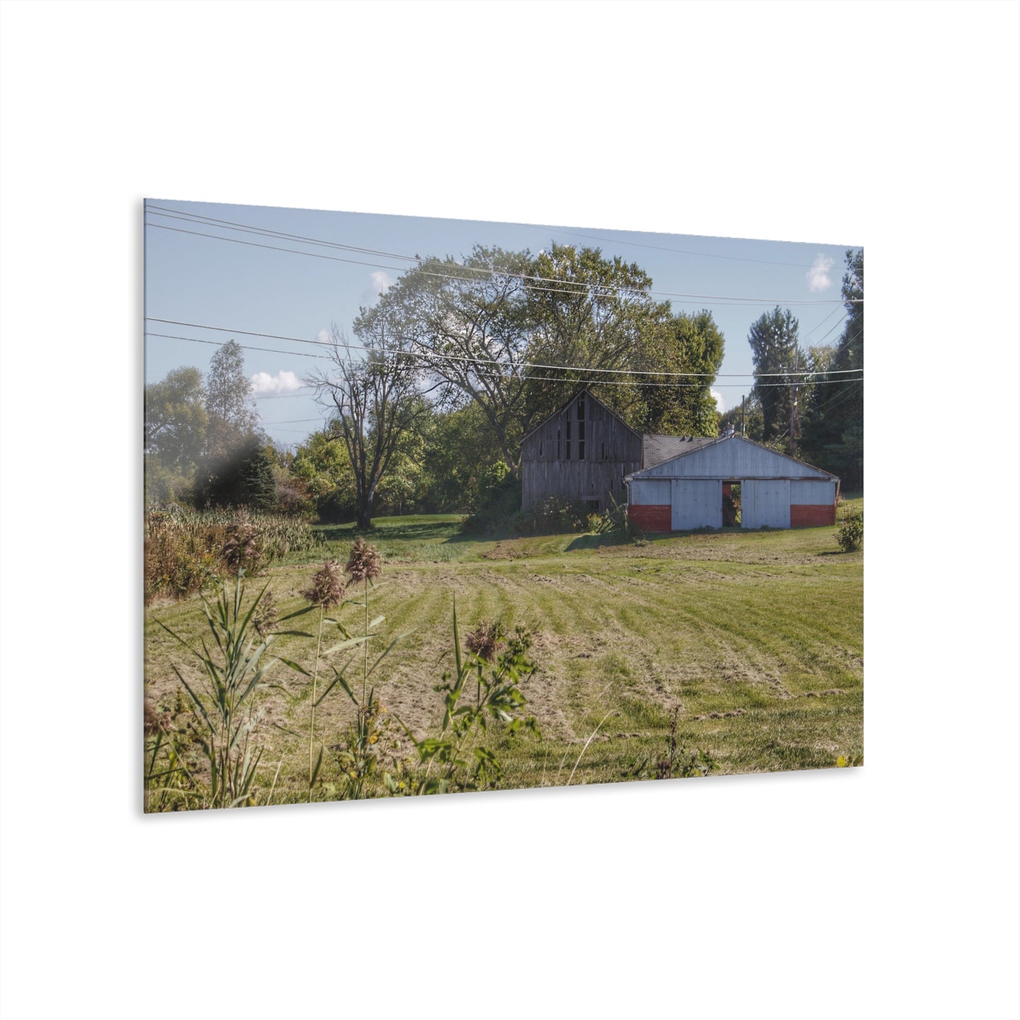 U R There Photography Havens Road Grey Rustic Farmhouse Acrylic Wall Print
