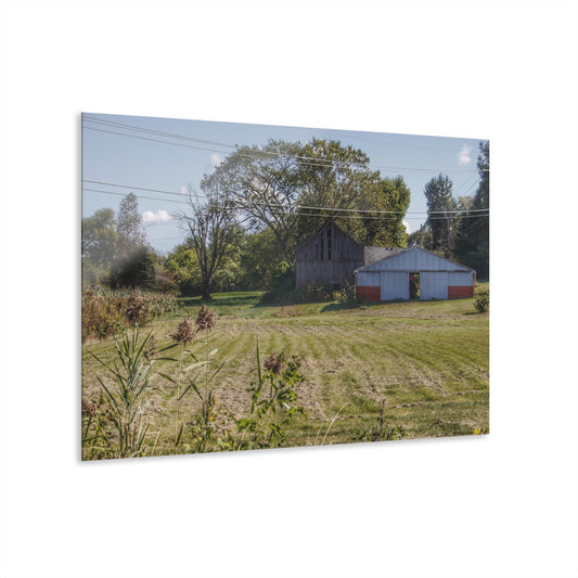 U R There Photography Havens Road Grey Rustic Farmhouse Acrylic Wall Print