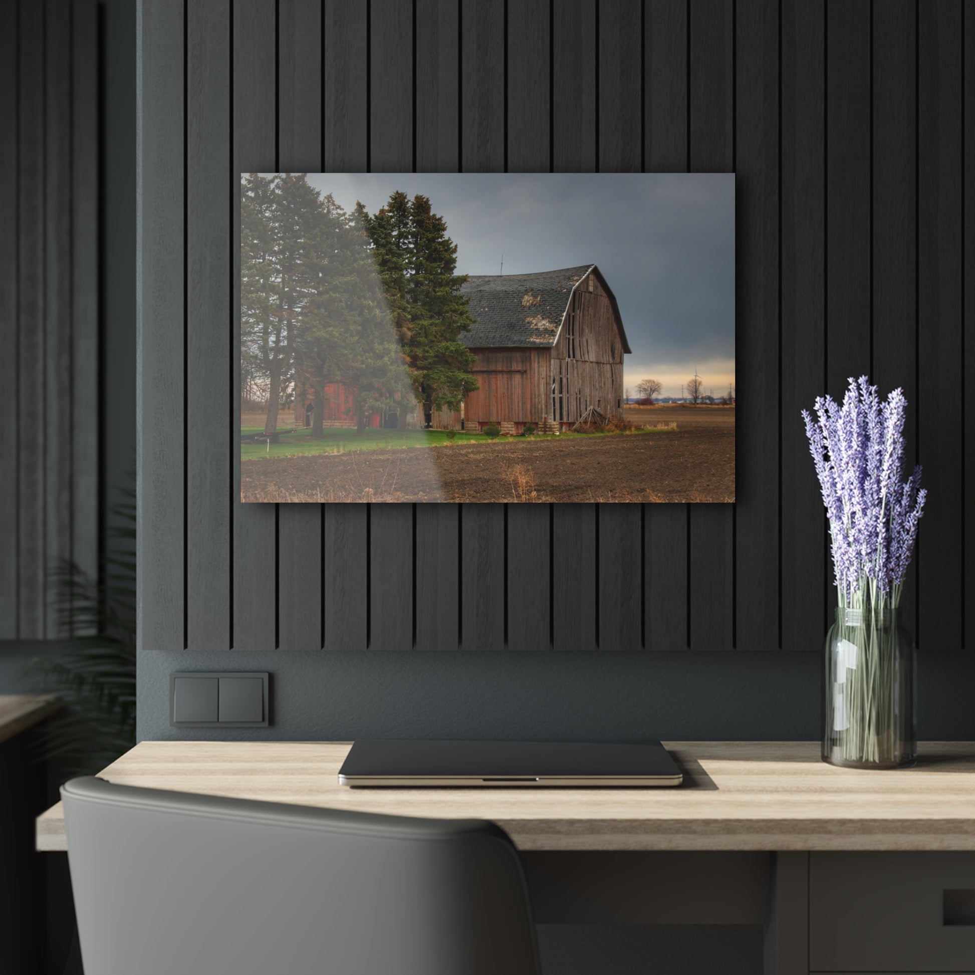 U R There Photography Owendale Red Rustic Farmhouse Acrylic Wall Print 30″ x 20″ (Horizontal) 0.25''