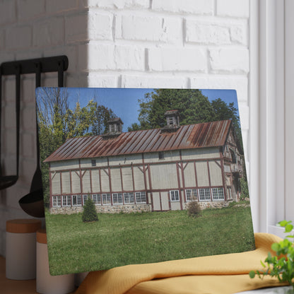 U R There Photography Bordman Road Rusted Rustic Farmhouse Tempered-Glass Cutting Board